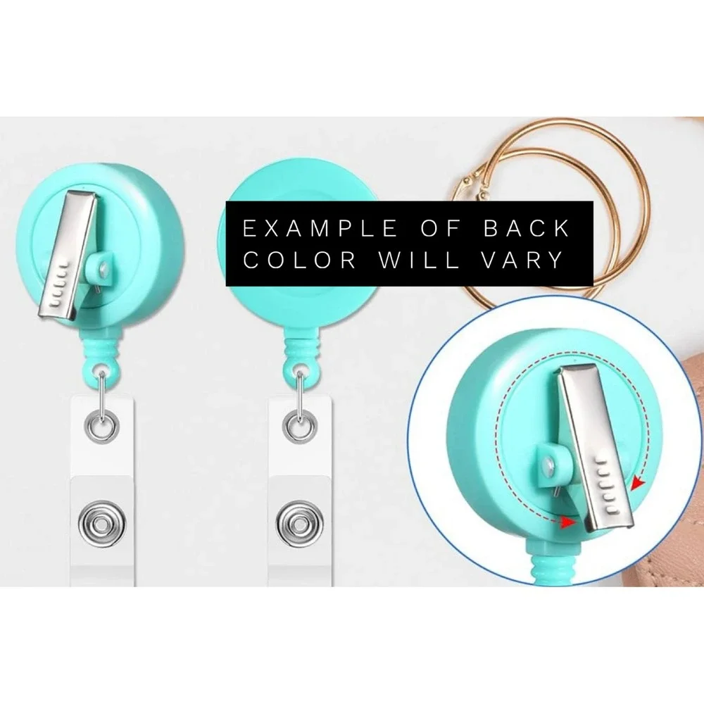 NICU Nurse Badge‎ Reel Alligator Clip Swivel Silicone Bead